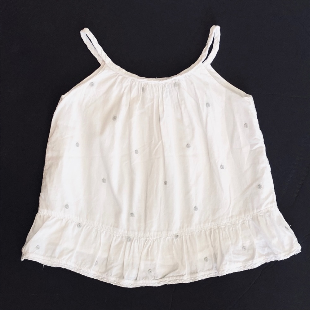 BabyGap silver polka dot tank top